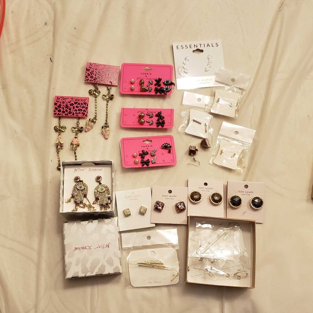 Betsey Johnson, Kate Spade And More Assorted Earrings and Ear Crawlers